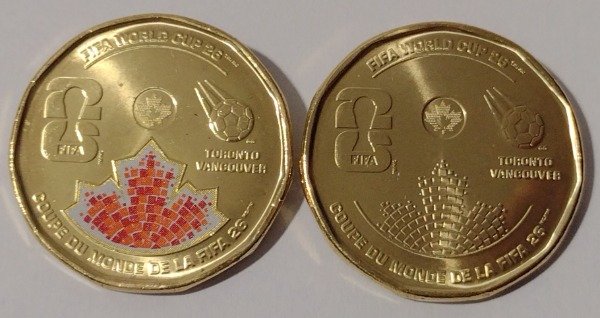 Producto - Canadá 1 dólar 2026 Mundial de Futbol (color + común) - 0