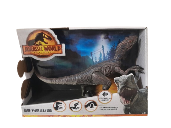 Producto - Jurassic World Dominion Blue Velociraptor Figura Articulada Con Sonido (1)