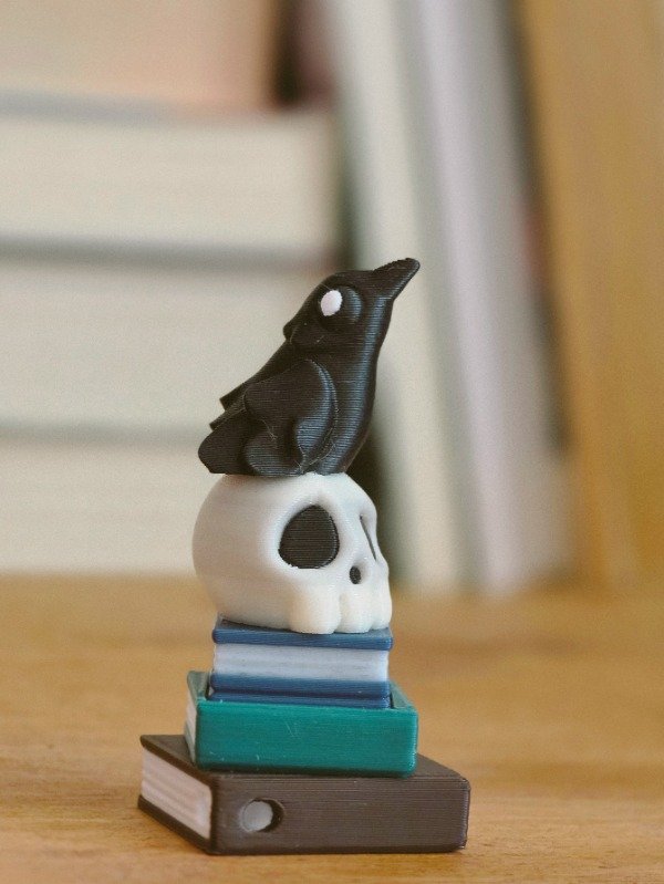 Producto - CLICKER GOTICO - LIBROS, CUERVO Y CALAVERA - 0