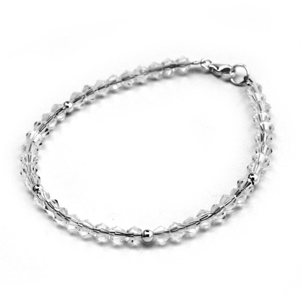 Producto - Pulsera Cristal Tornasol Facetado 18Cm