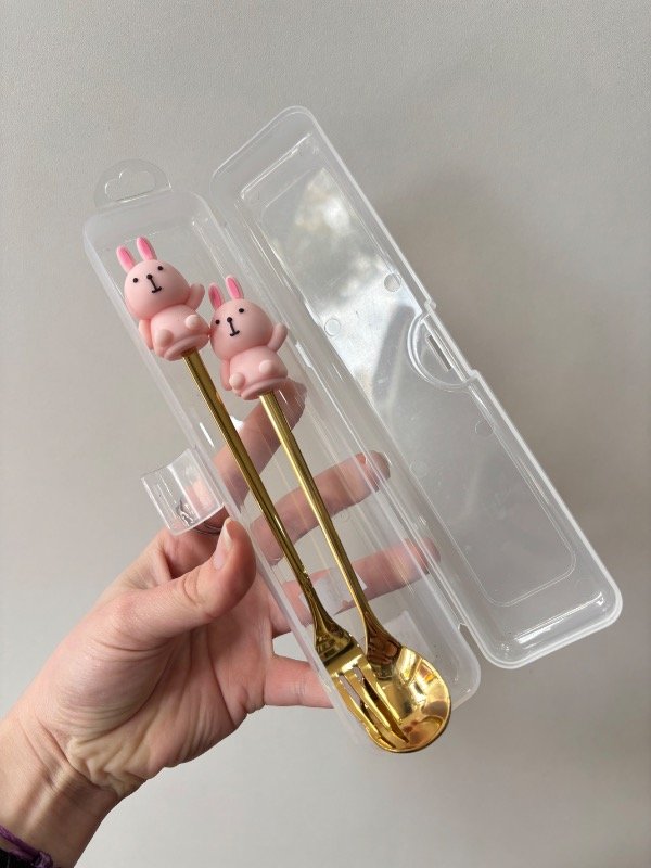 Producto - Set cubiertos Bunny (tenedor y cuchara) - 0