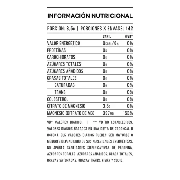 Producto - Citrato de Magnesio x 500gr - 4