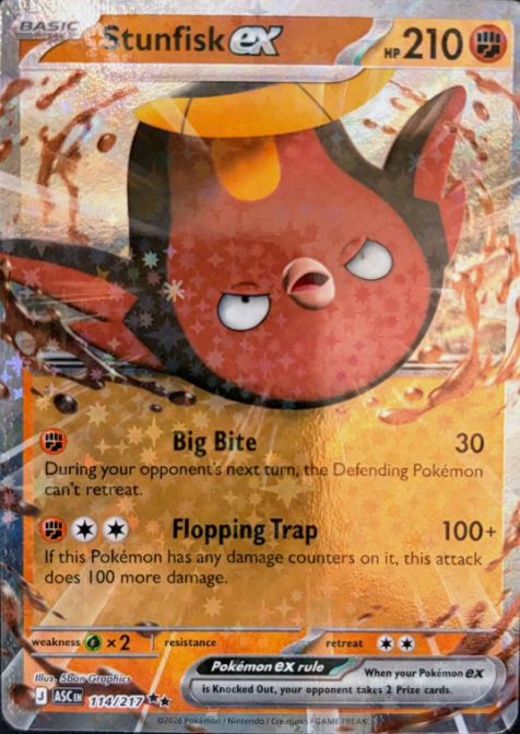 Producto - Stunfisk ex (114/217) [Mega Evolution: Ascended Heroes]