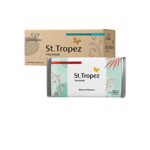 Producto - CAJA X 20u JABON BRISA PRIMAVERA 3 X 125grs ST TROPEZ