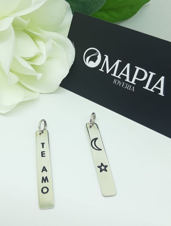 Producto - DIJE RECTÁNGULO PERSONALIZADO CON GRABADO PLATA 925