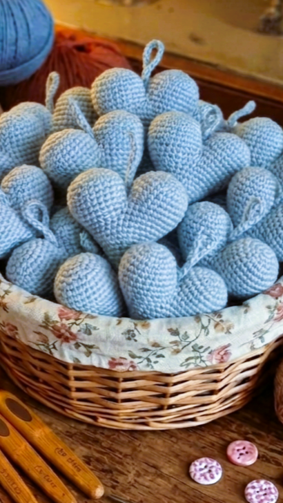 Producto - Corazones de Hilo en Celeste Cielo, Souvenir (Pack de 10 unidades)