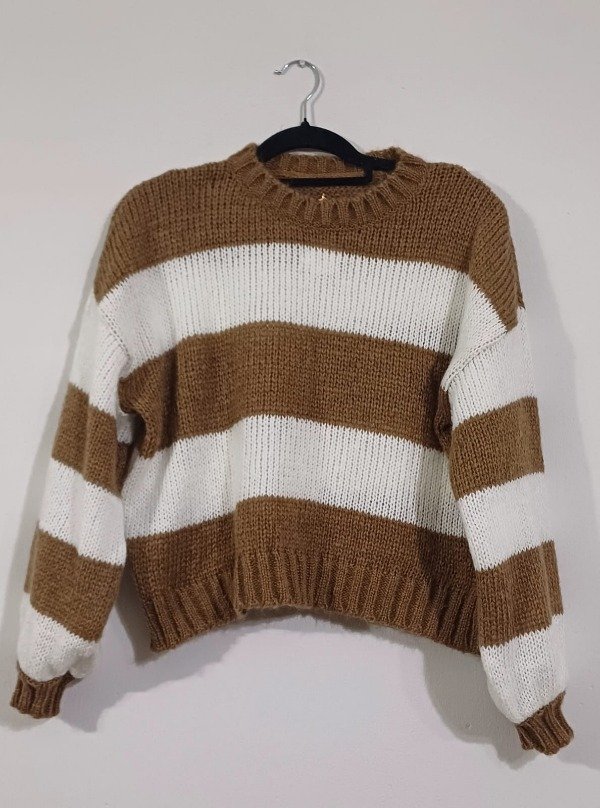 Producto - Sweater lana frizada rayado - 1