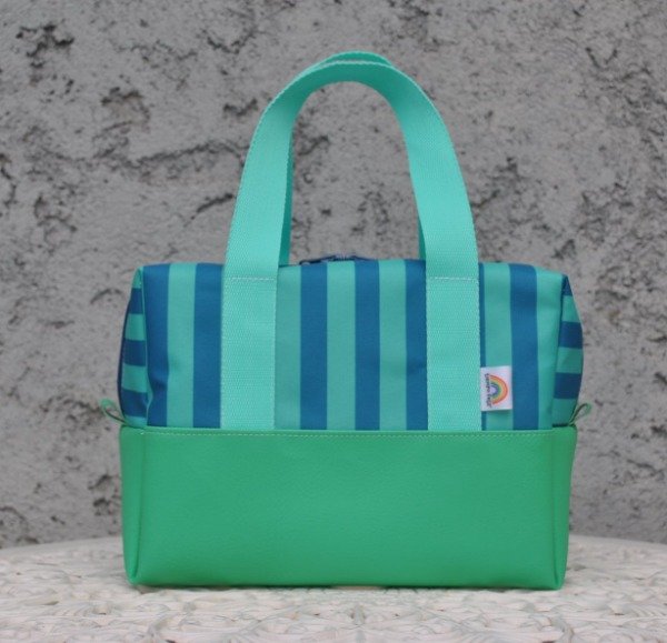 Producto - Valijita Viajera Rayas Azul y Acqua