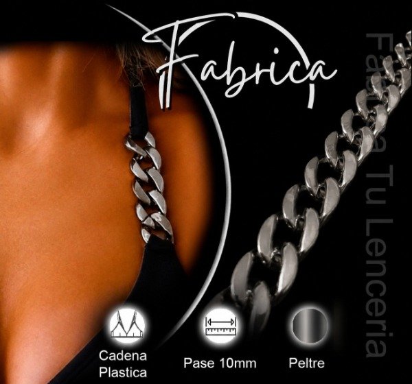 Producto - Cadena plástica Peltre. Pase: 10mm (10 cm)