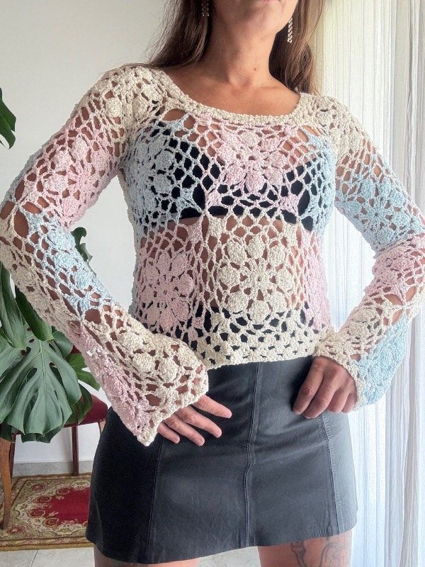 Producto - Sweater crochet pastel