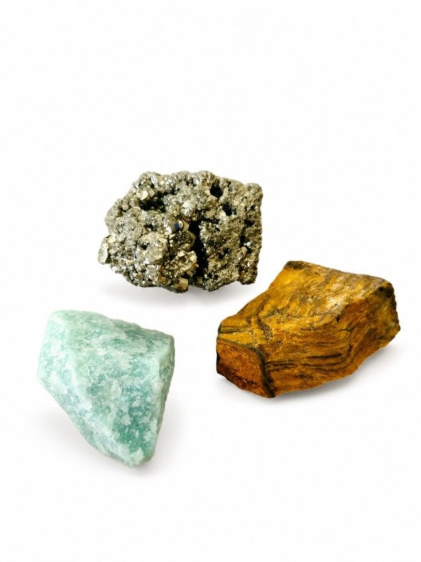 Producto - Kit Piedras Energéticas Prosperidad / Pirita, Cuarzo Verde, Ojo de Tigre - 1