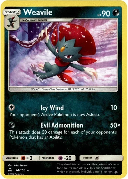 Producto - Weavile - 74/156 - Ultra Prism - Holo