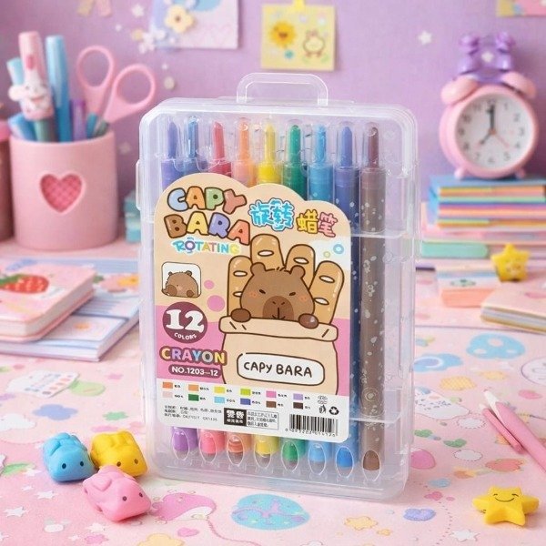 Producto - Crayones Gel Largos retráctiles Capibara x 12