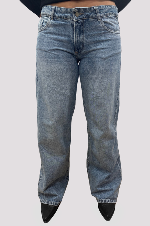 Producto - Jean Wide-Leg Celeste Tiro Bajo Vandal