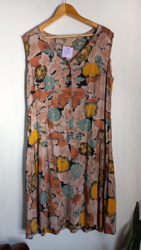 Producto - VESTIDO MARRON FLORES