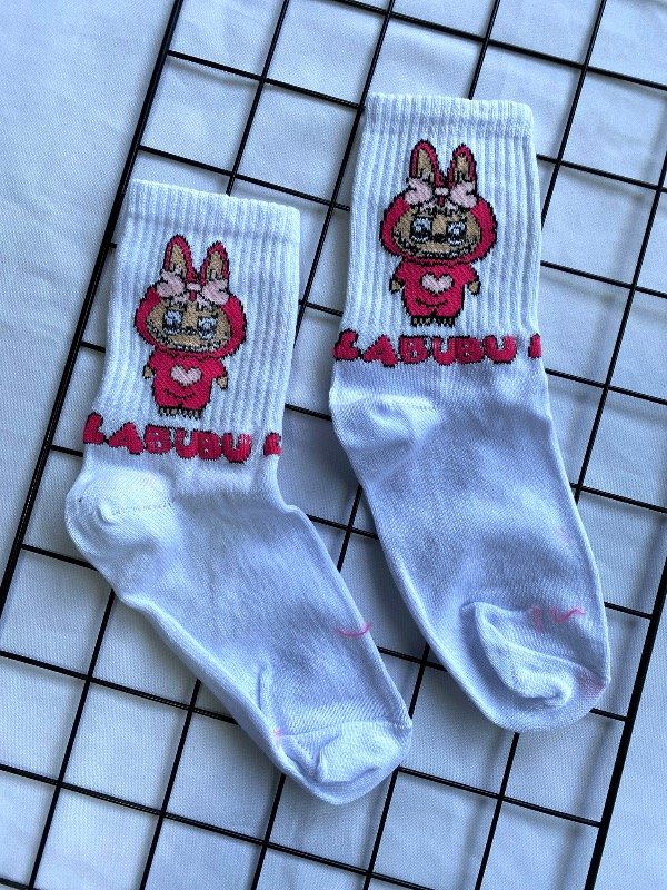 Producto - Medias 3/4, labubu rosa