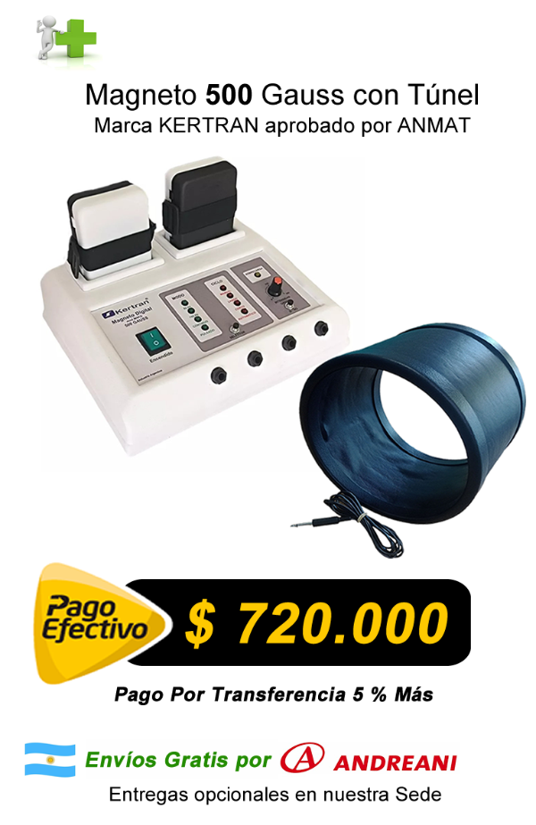 Producto - Magneto KERTRAN 500 Gauss, con Solenoides Planos + Túnel