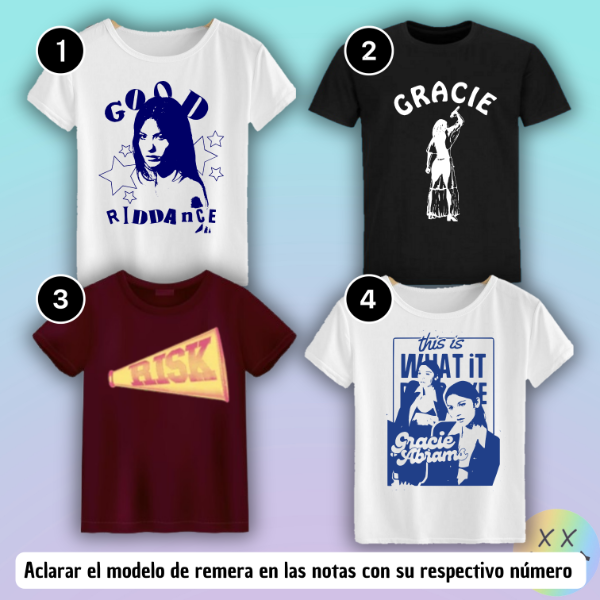 Producto - Remeras Gracie Abrams #1