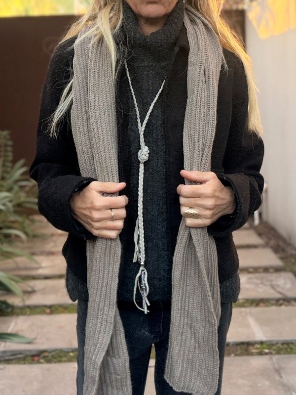 Producto - Bufanda tejida marrón
