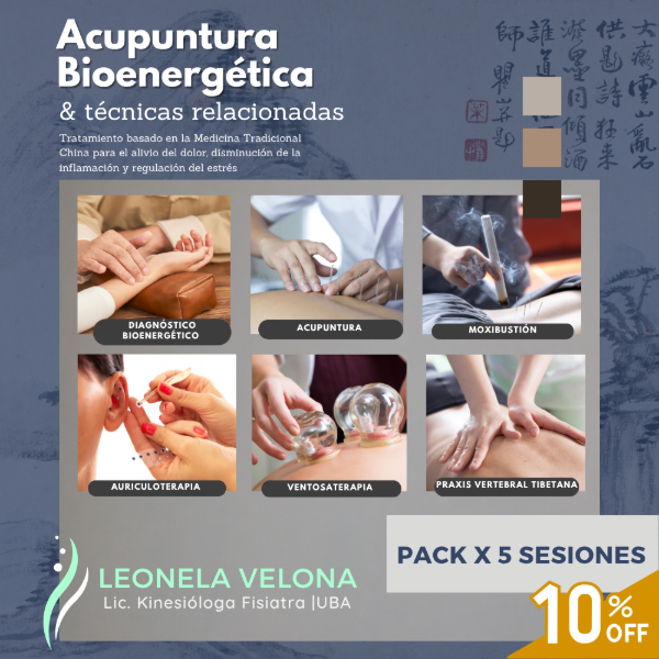 Producto - Acupuntura  y técnicas relacionadas. (Presencial. Pack x 5 sesiones)