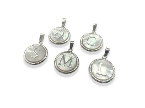 Producto - Medalla Plata y Nacar Inicial