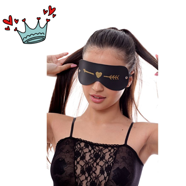 Producto - Antifaz Cupido Dorado y Negro - Infarta