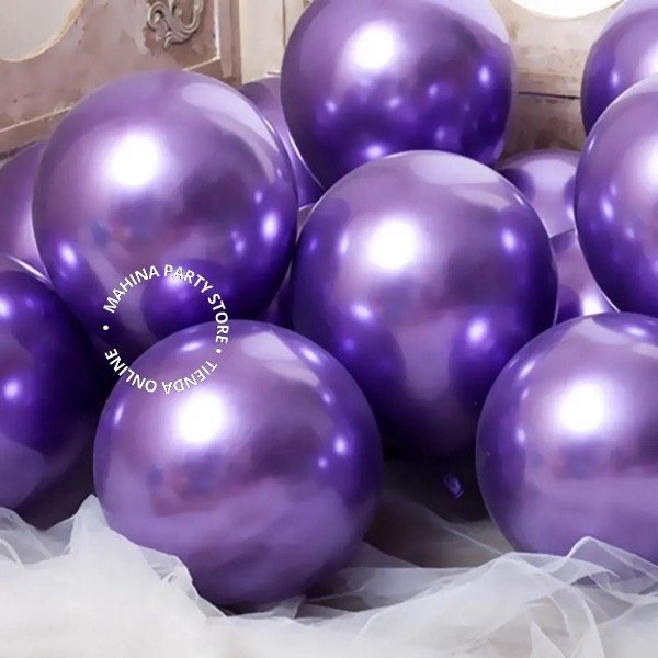 Producto - Globos de látex Cromados violetas