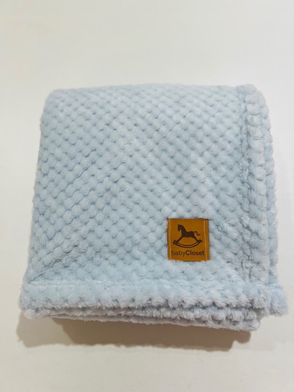 Producto - Manta polar BC textura celeste