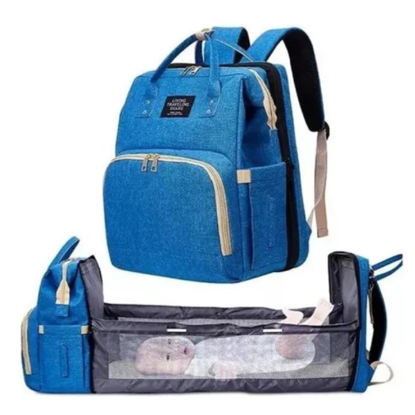 Producto - Mochila maternal cuna azul