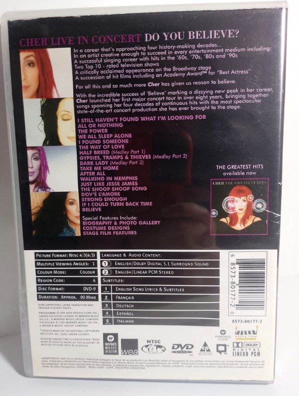 Producto - Cher live in concert (1999) - DVD - 1