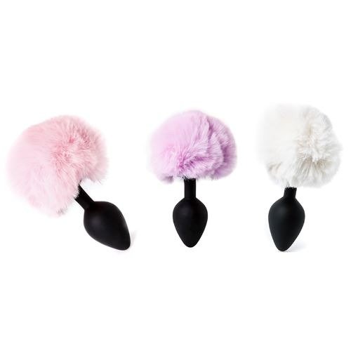 Producto - Plug silicona small negra pompon