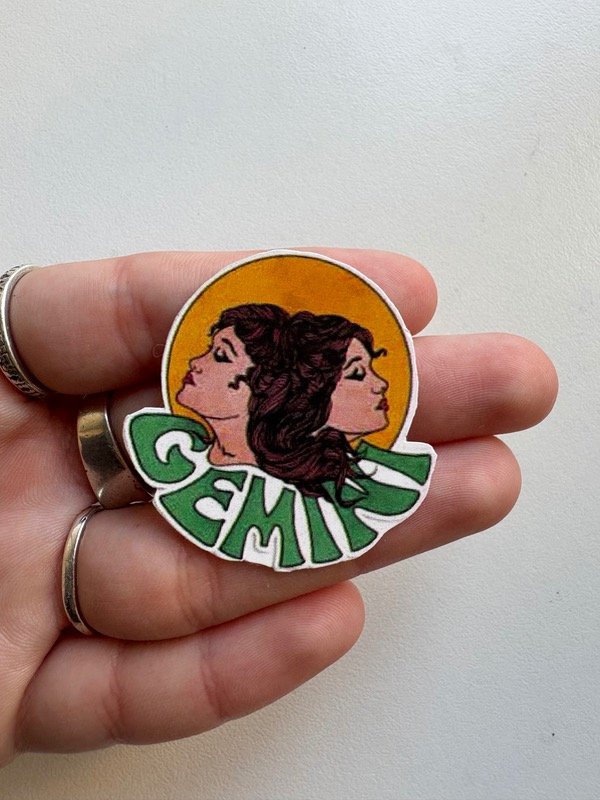Producto - Sticker Géminis verde