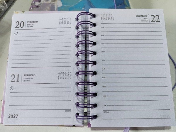 Producto - Agenda Diaria Marmol A5 c/espiral - 4
