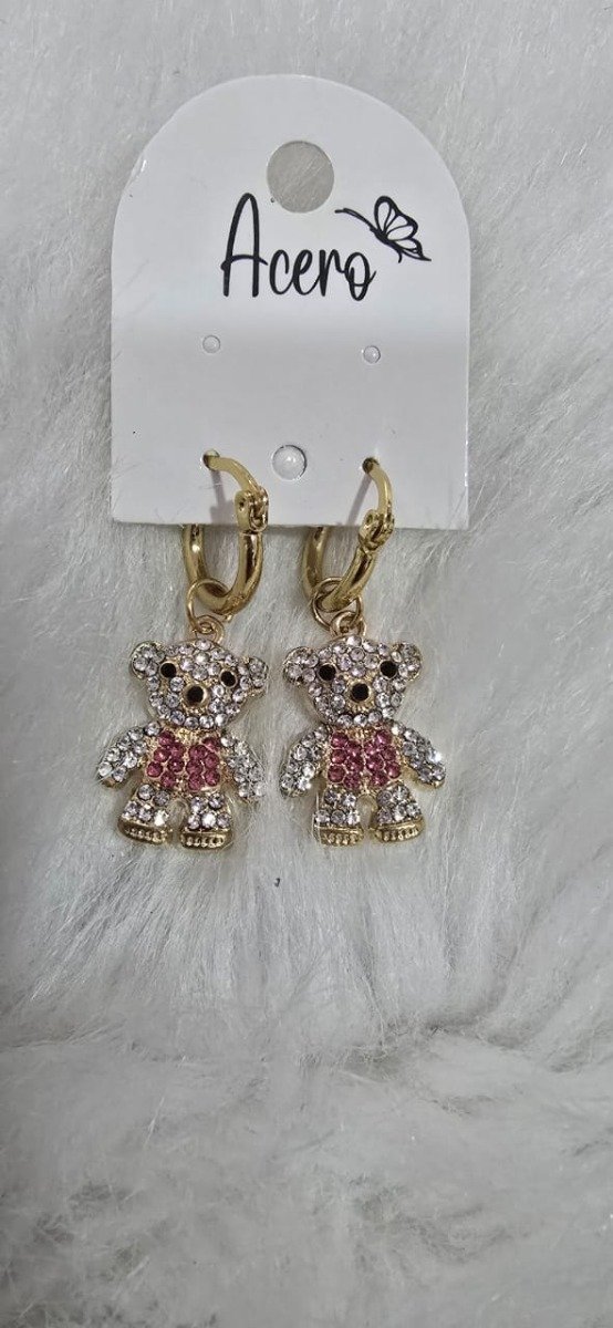 Producto - Pendientes , Aros Para Mujer, OSITA HERMOSA STRASS