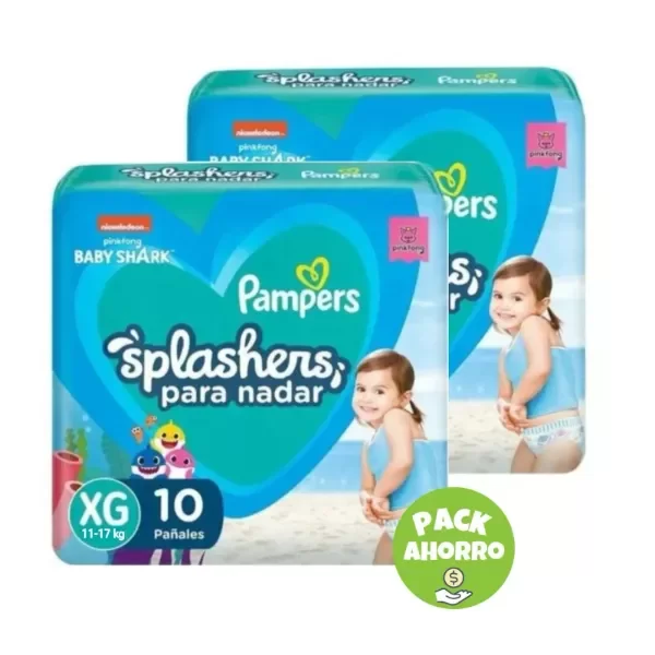 Producto - PROMO Pack x2 Pampers Splashers para el agua XG x 10u (20 pañales)