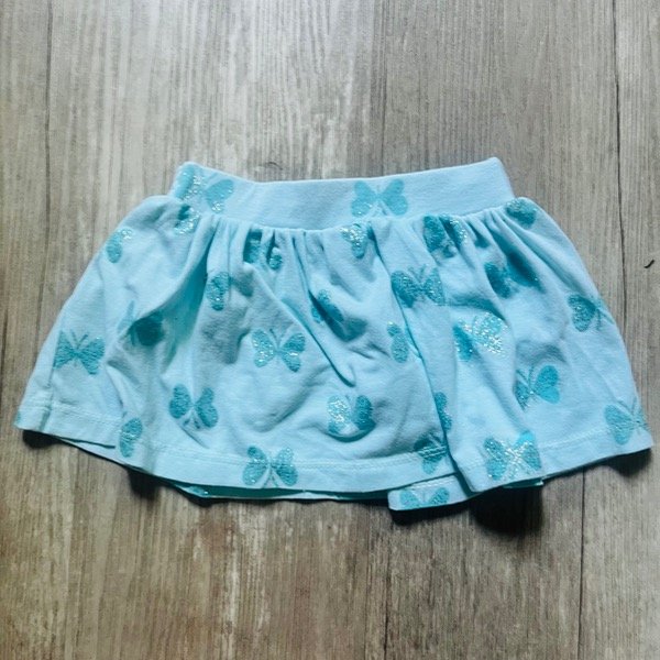 Producto - Pollera Verde Mariposas 12M