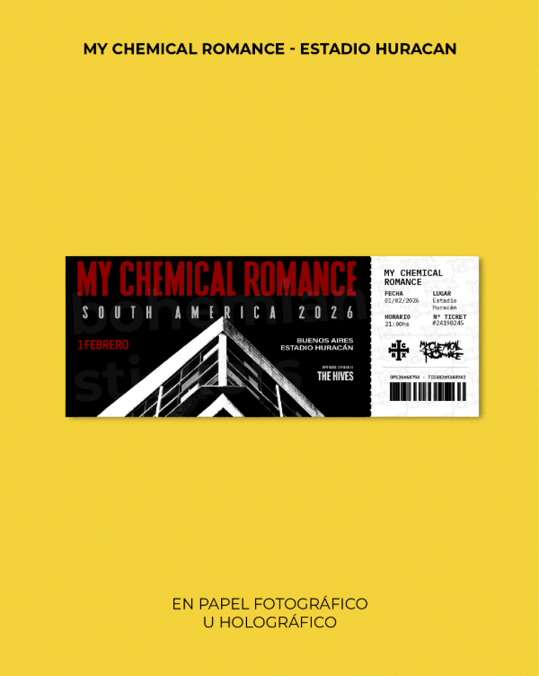 Producto - Entrada MY CHEMICAL ROMANCE - Entrada de Recuerdo
