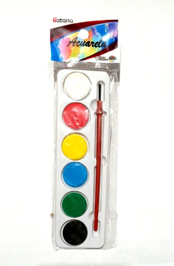 Producto - Acuarelas por 6 colores con pincel