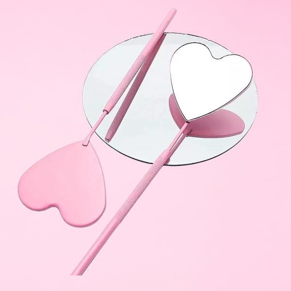 Producto - HERRAMIENTA ESPEJO FORMA DE CORAZON PARA PESTAÑAS