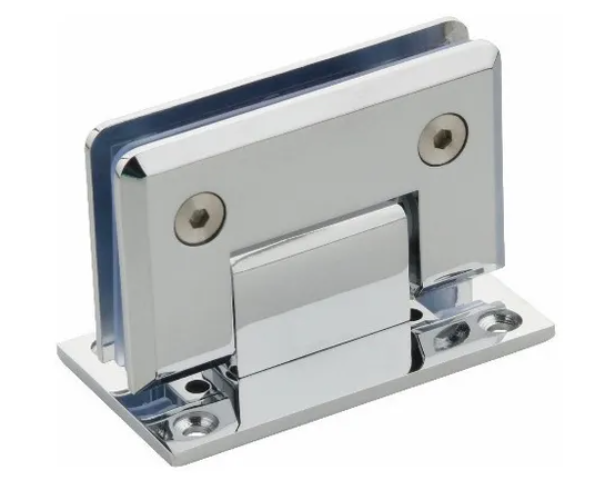 Producto - Bisagra de Rebatir Vidrio-Pared a 90  Bidireccional. ZAMAK BRILLANTE