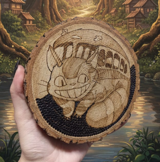 Producto - RODAJA DE MADERA - GATOBUS - CHIMOKATATTOO