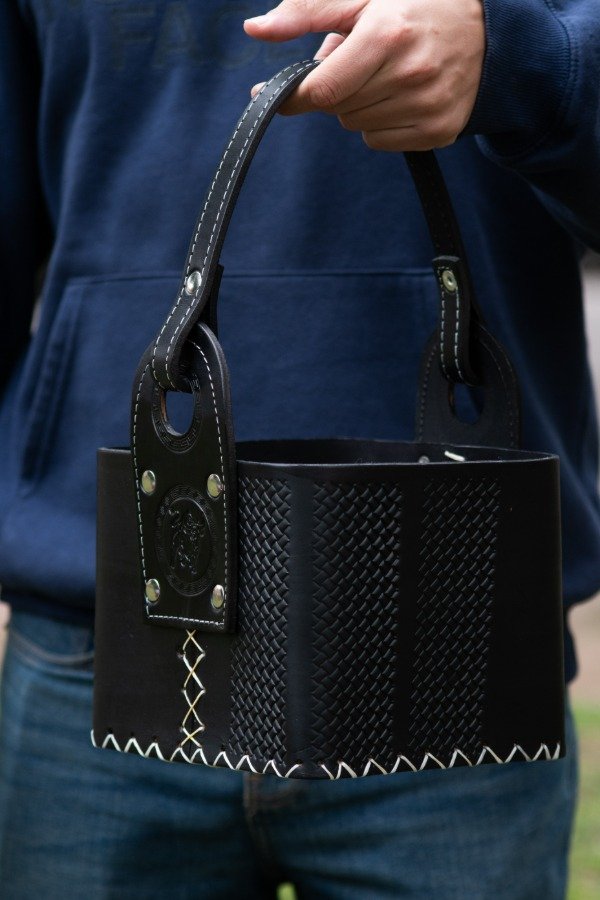 Producto - Canasta Matera Cuero legitimo Negro