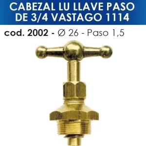 Producto - Cabezal Lu Llave de Paso 3/4 Vastago 1114