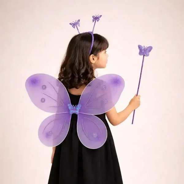 Producto - Set alas   mariposa por color  con varita , vincha - 0