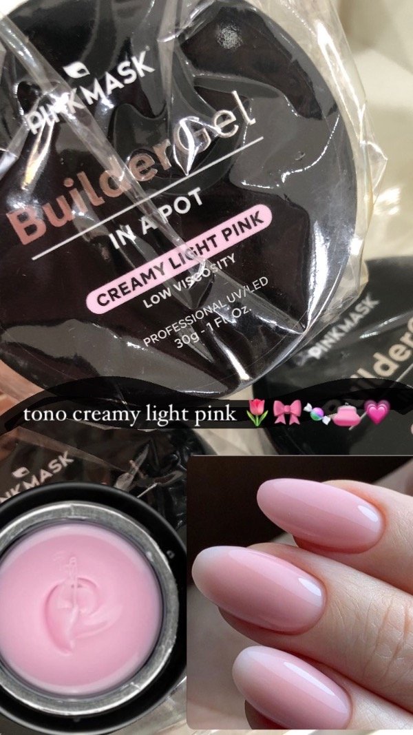 Producto - Builder gel in a pot - Pink mask - Creamy light pink