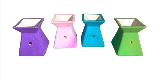 Producto - Hornillo africano pintado ceramica 8 cm