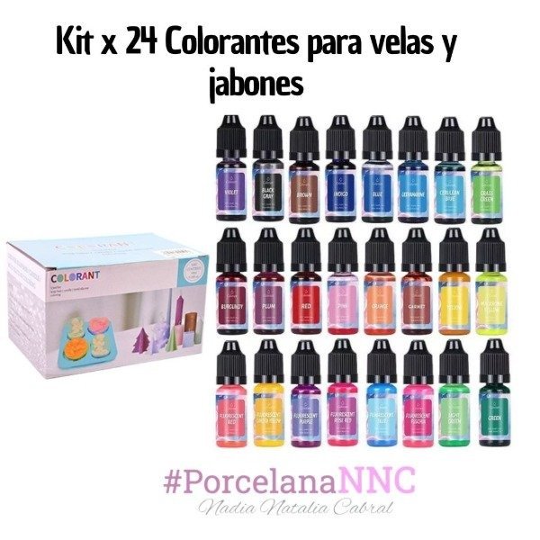 Producto - kit 24 colorantes pigmentos para velas y jabones