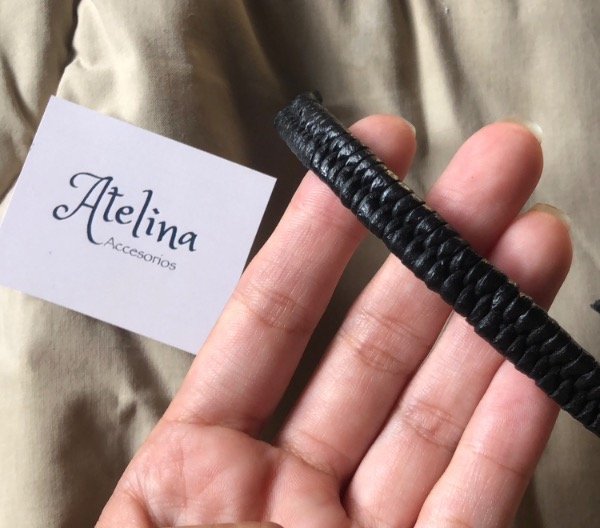 Producto - Pulsera eco cuero tejida