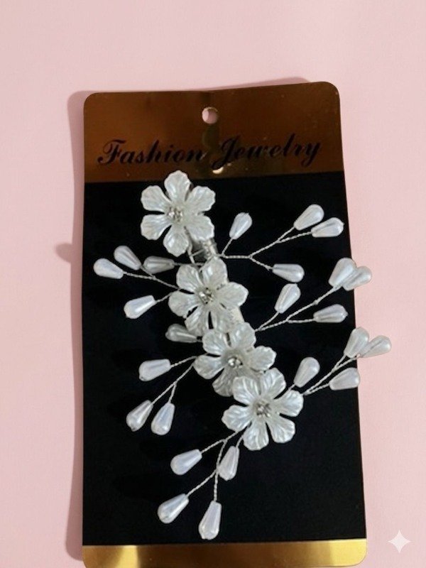 Producto - Peineta flores con perlas