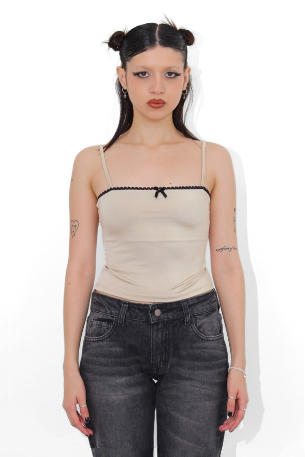 Producto - Top Sparklin Wine Beige/Negro